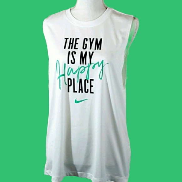 Nike Dri Fit Muscle Tee White - Picture 7 of 12